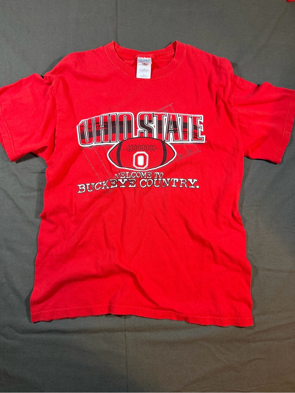 Ohio State Football Vintage Gildan Crewneck T‑Shirt